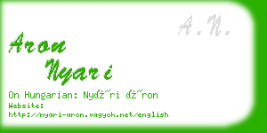 aron nyari business card